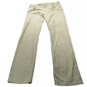 Stio Pants Mens 34x33 Beige Organic Cotton Belted Zip Fly‎ Straight Casual Chino